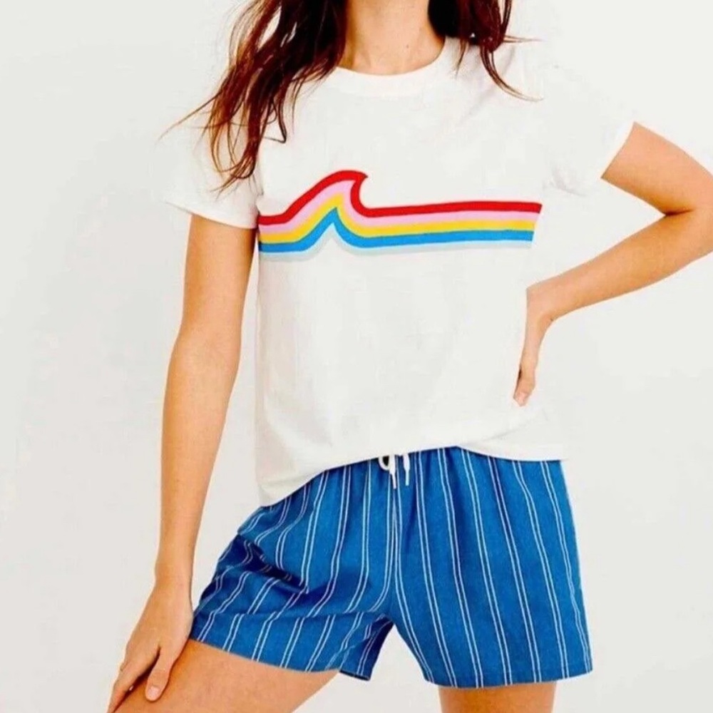 Madewell Rainbow Wave Graphic Tee EUC